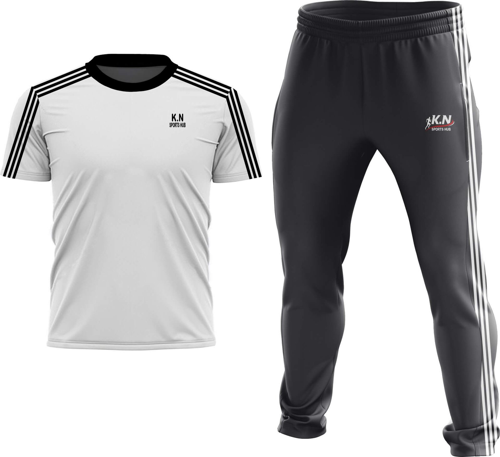 WHITE Dri-Fit 3-Stripes Tracksuit