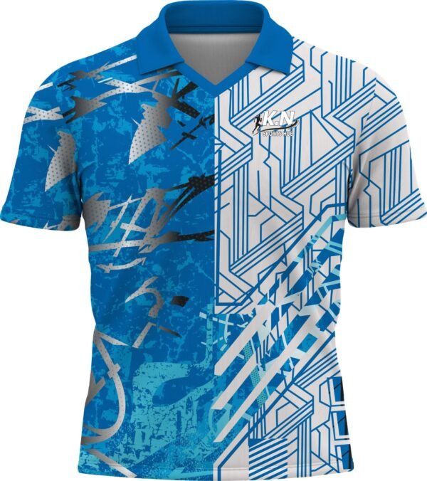 Royal Blue with Sky Design & White C-9